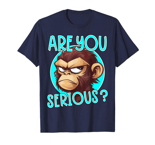 Are You Serious Grumpy Monkey Meme Funny Memes Internet Meme T-Shirt