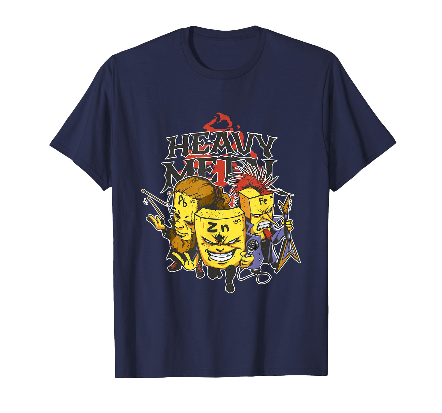 chemistry heavy metals characters art metalhead geek nerd T-Shirt