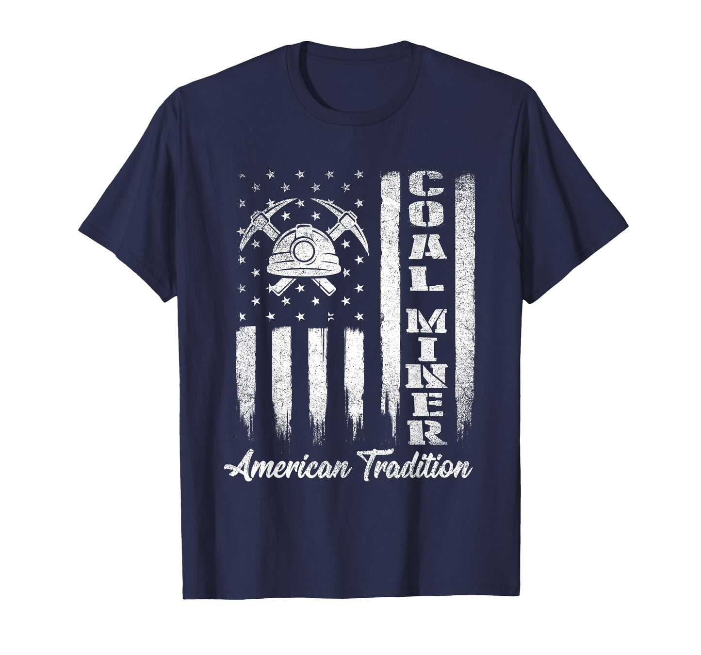 Coal Miner - USA Flag Patriotic Underground Mining Laborer T-Shirt