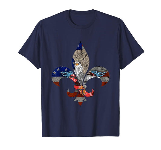 Funny Patriotic Scout Logo Scouting Lover Us Flag Eagle Gift T-Shirt