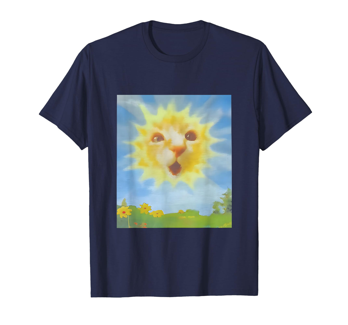 Cat as a Sunshine Sunrise Cat Face Morning Vibes T-Shirt