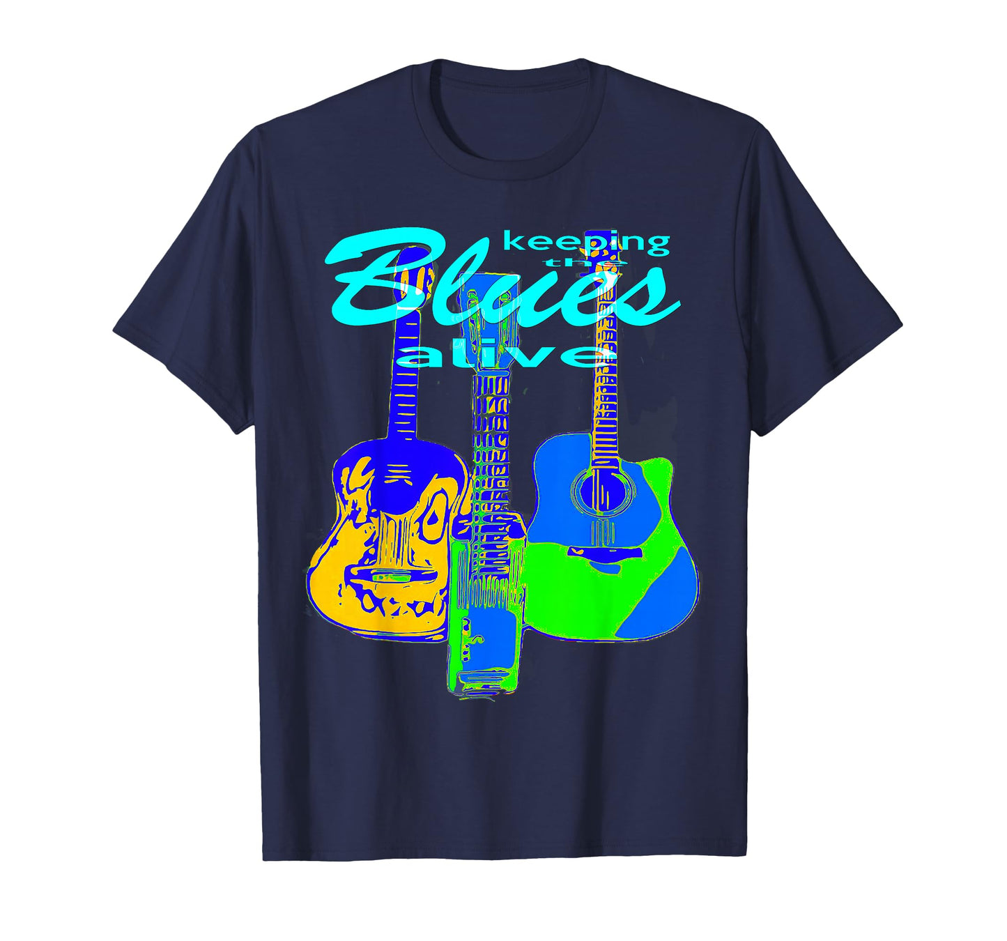 Blues Guitar Music -Keep The Blues Alive T-Shirt