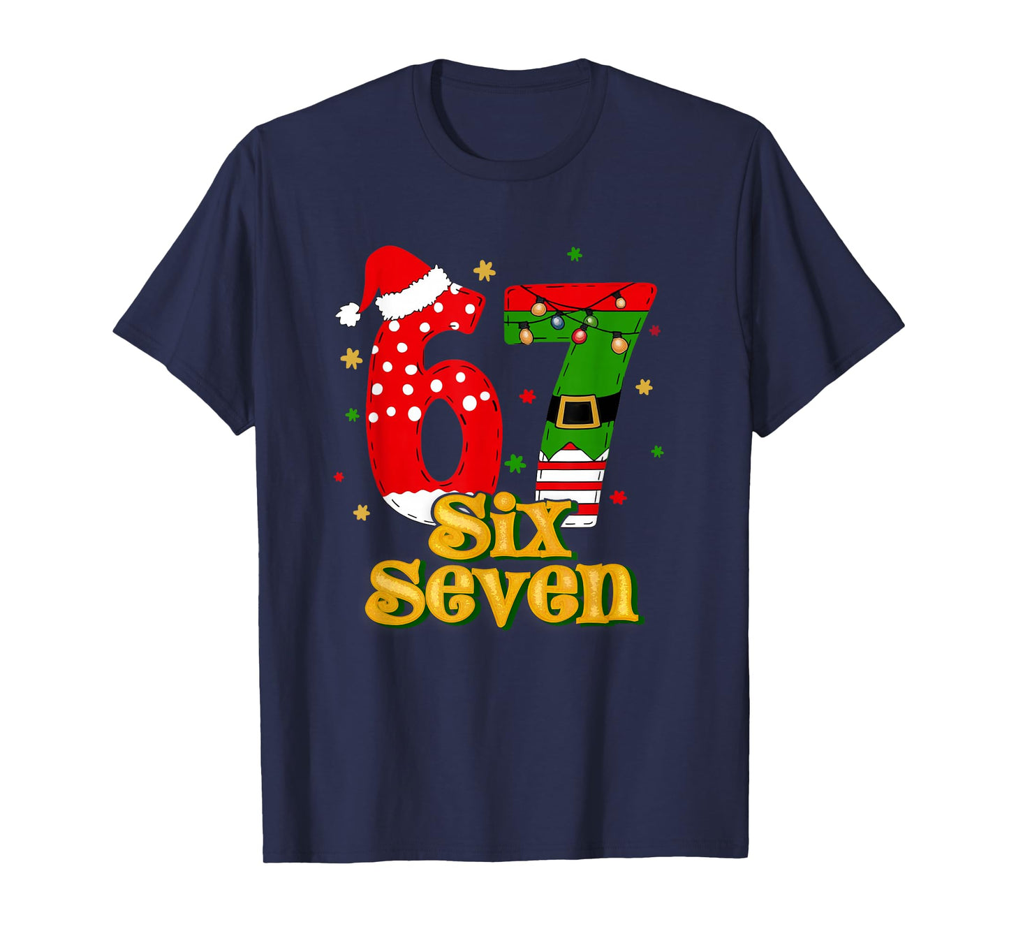 67 Mas Meme Candy Cane Six Seven Kids Men Women Christmas T-Shirt