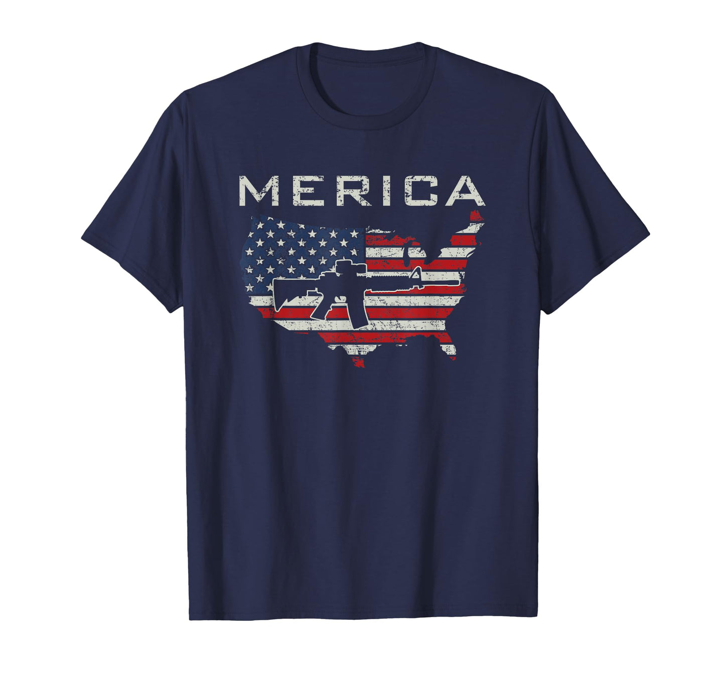 Merica - Funny Pro Guns American Flag 2nd Amendment T-Shirt