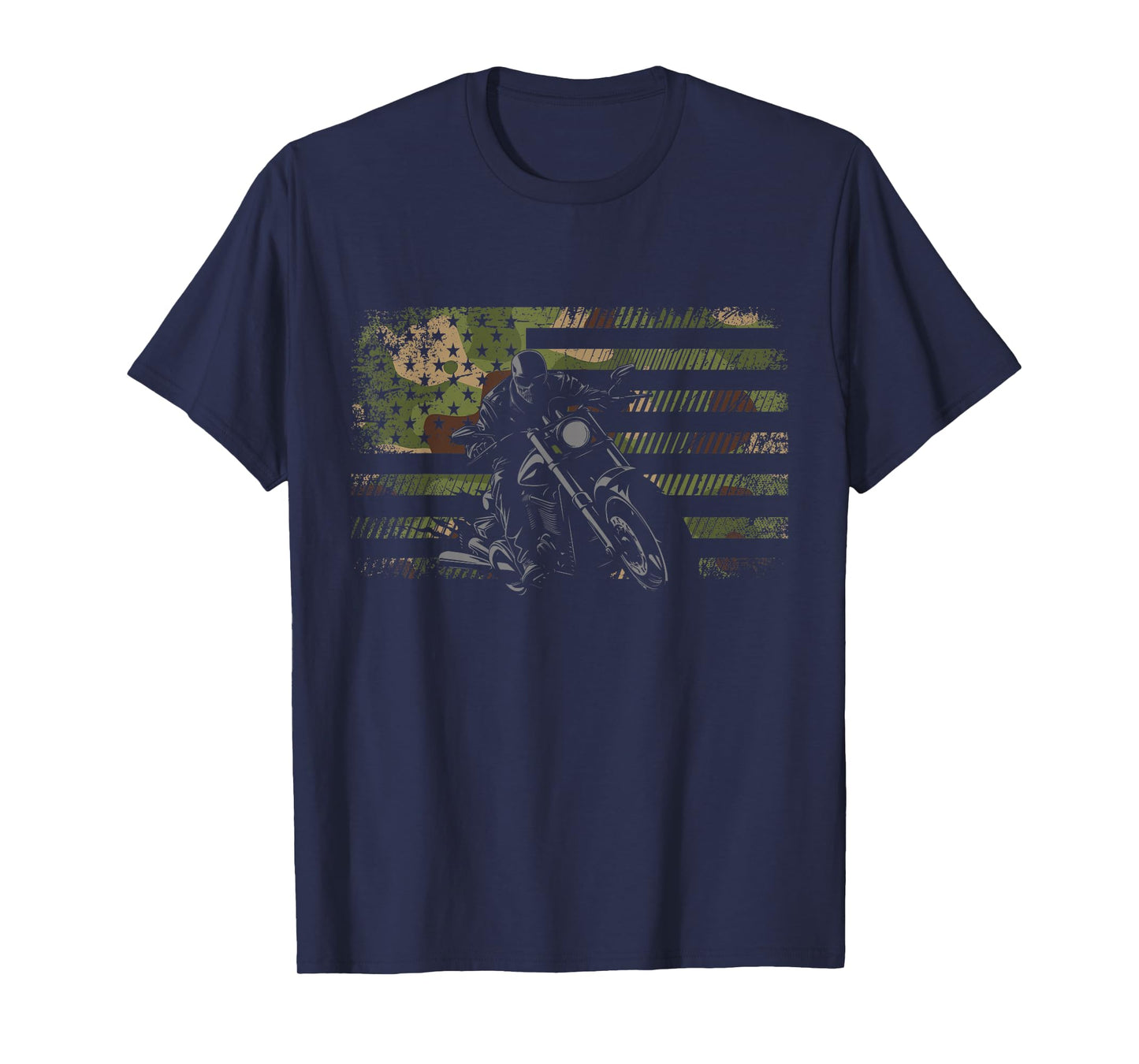 American Flag Motorcycle Women Kids Men T-Shirt