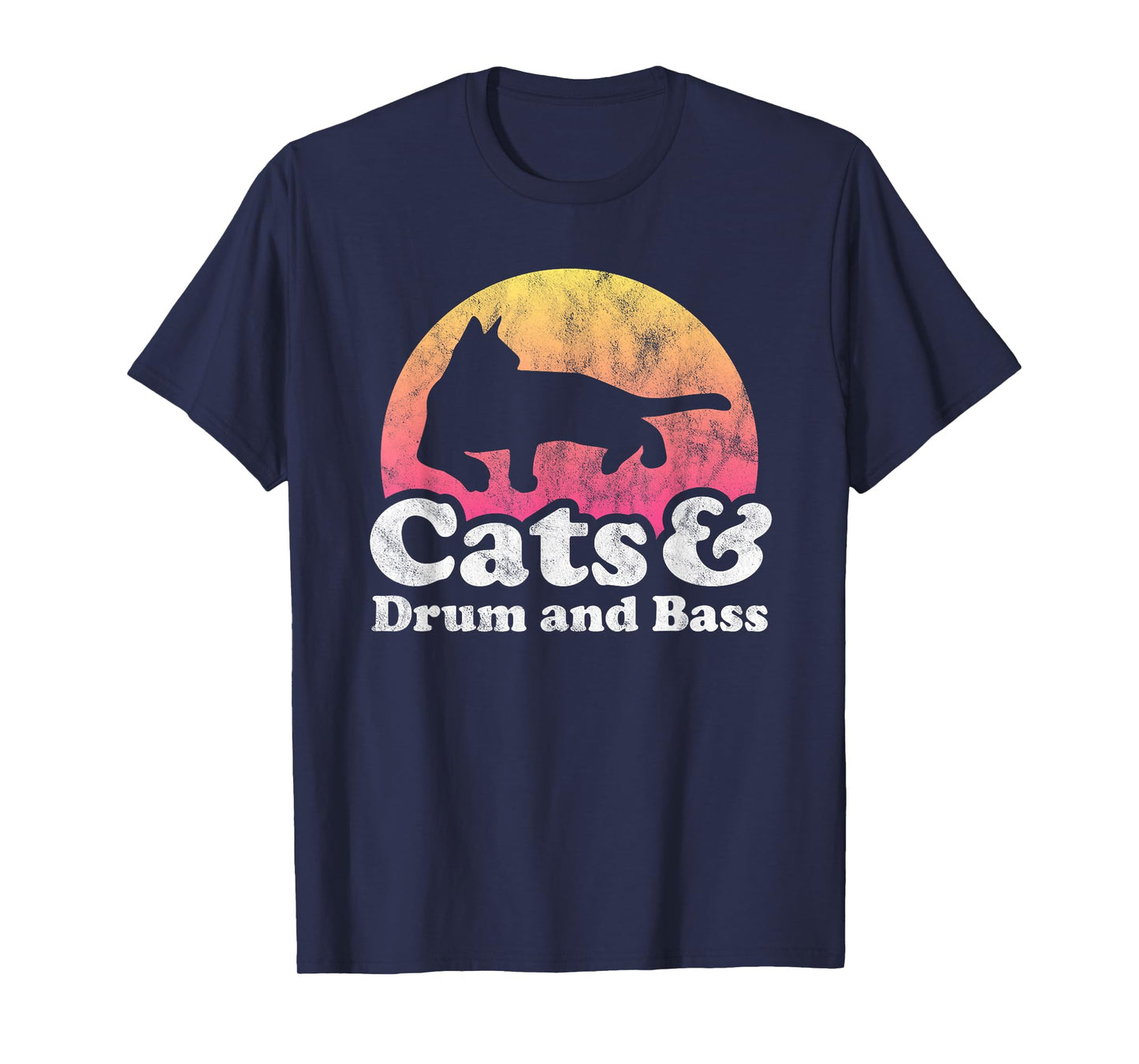 Cats and Drum and Bass Men's or Women's Cat T-Shirt