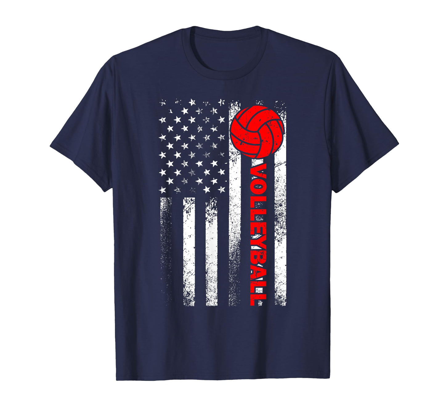 Funny Volleyball Design for Men Women USA Patriotic Athlete T-Shirt