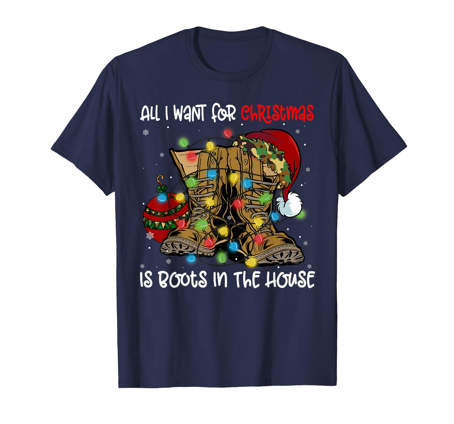 All I Want For Christmas Is Boots In The House Santa Hat T-Shirt
