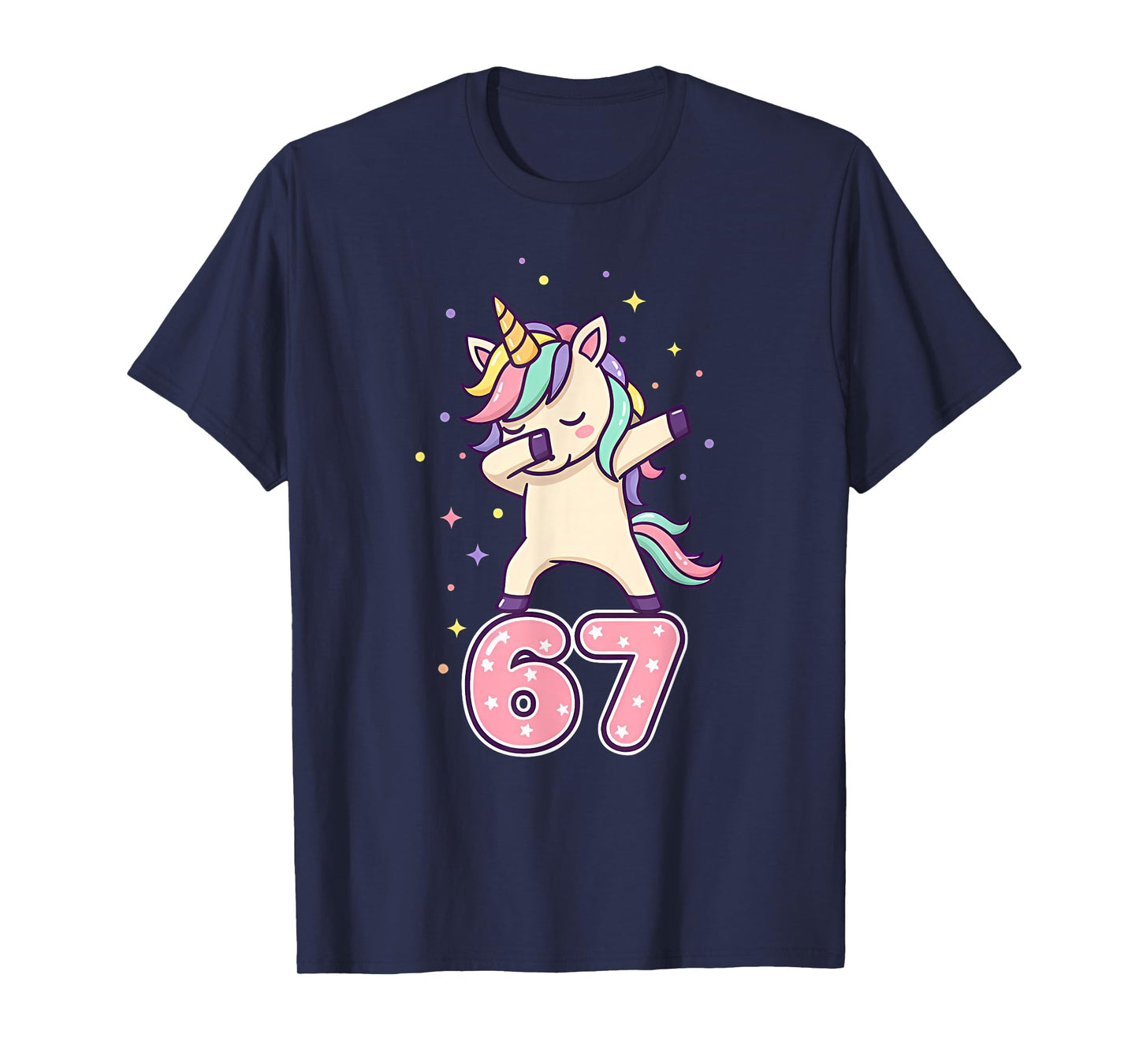 67 Meme Unicorn Girls Six Seven Meme Brainrot Funny Kids T-Shirt