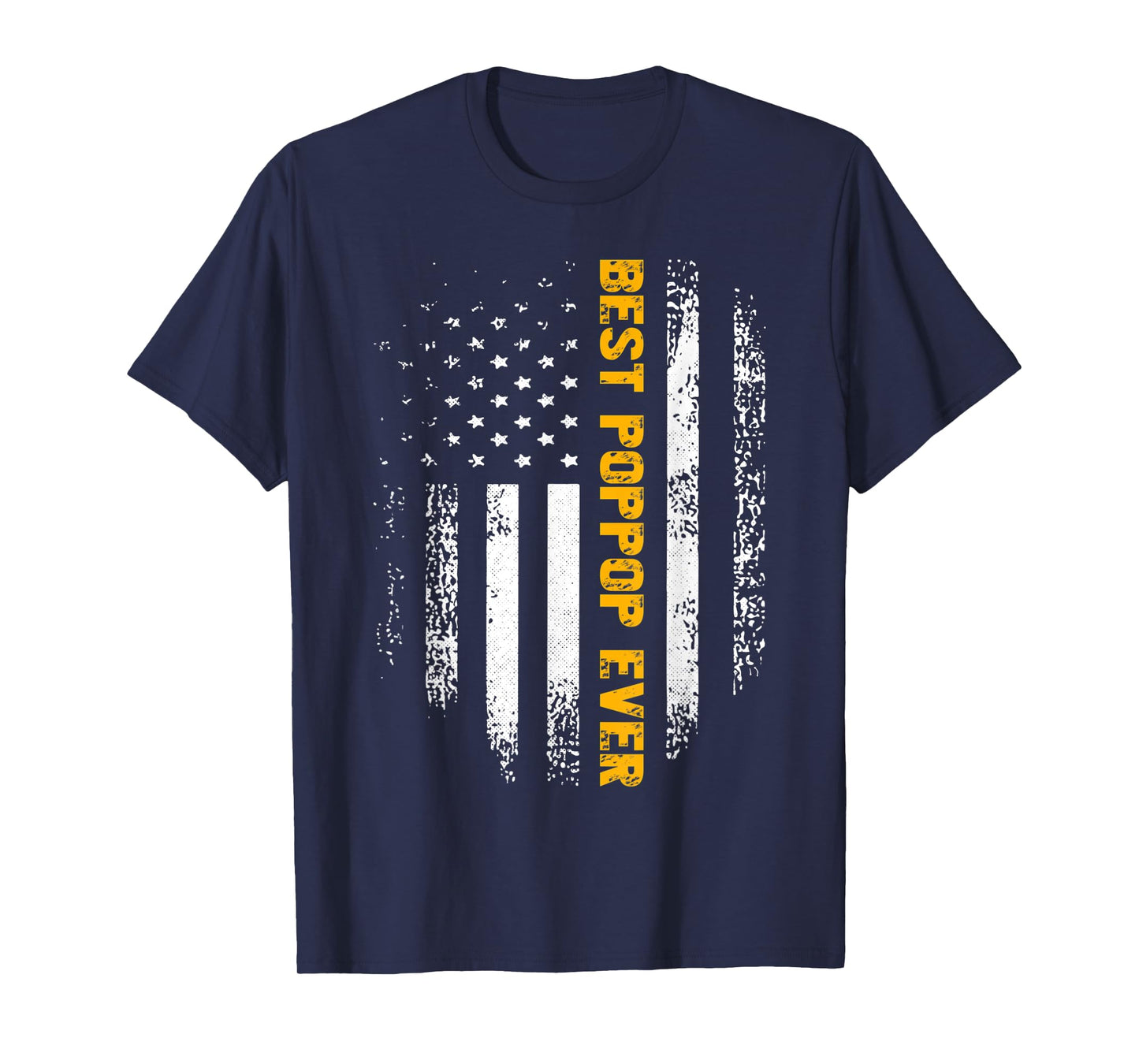Mens Vintage Best Poppop Ever American Flag Father's Day Gift T-Shirt