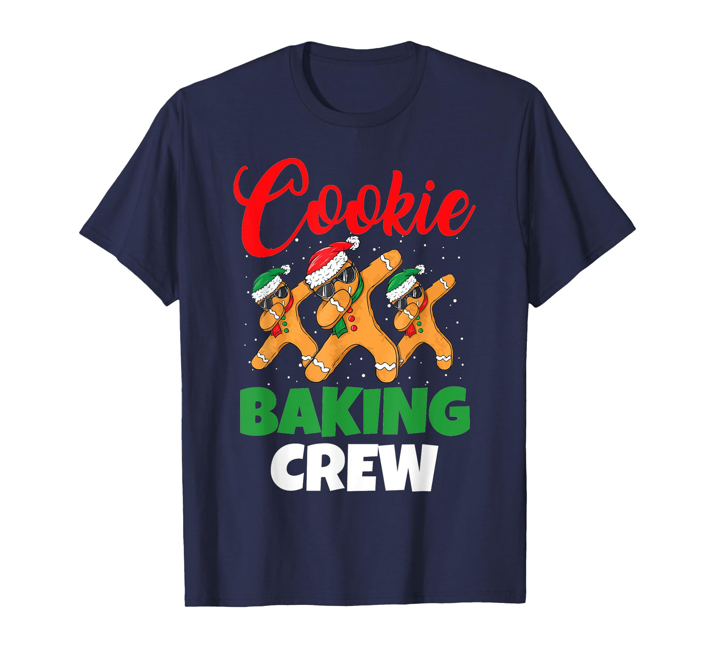 Cookie Baking Crew Dabbing Gingerbread Men Christmas Hats T-Shirt