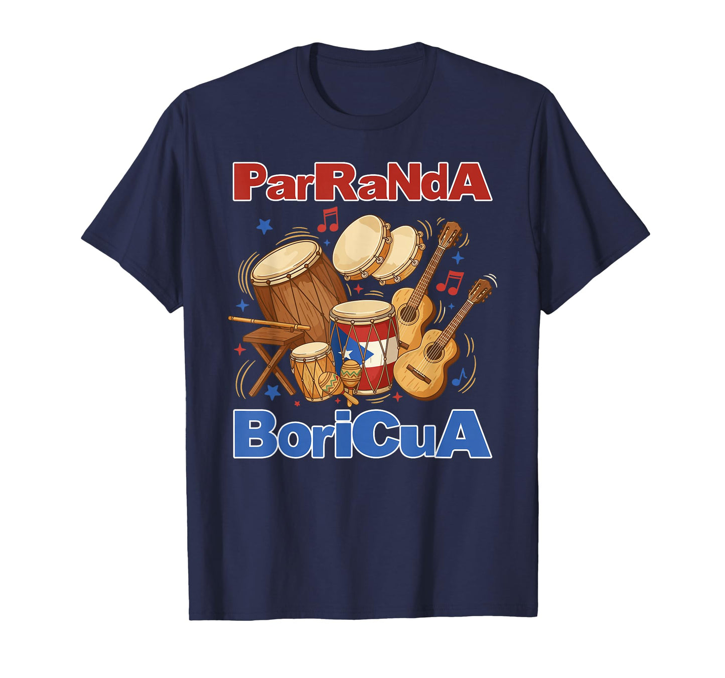 ParRaNdA Boricua Puerto Rican Christmas Music Holiday T-Shirt