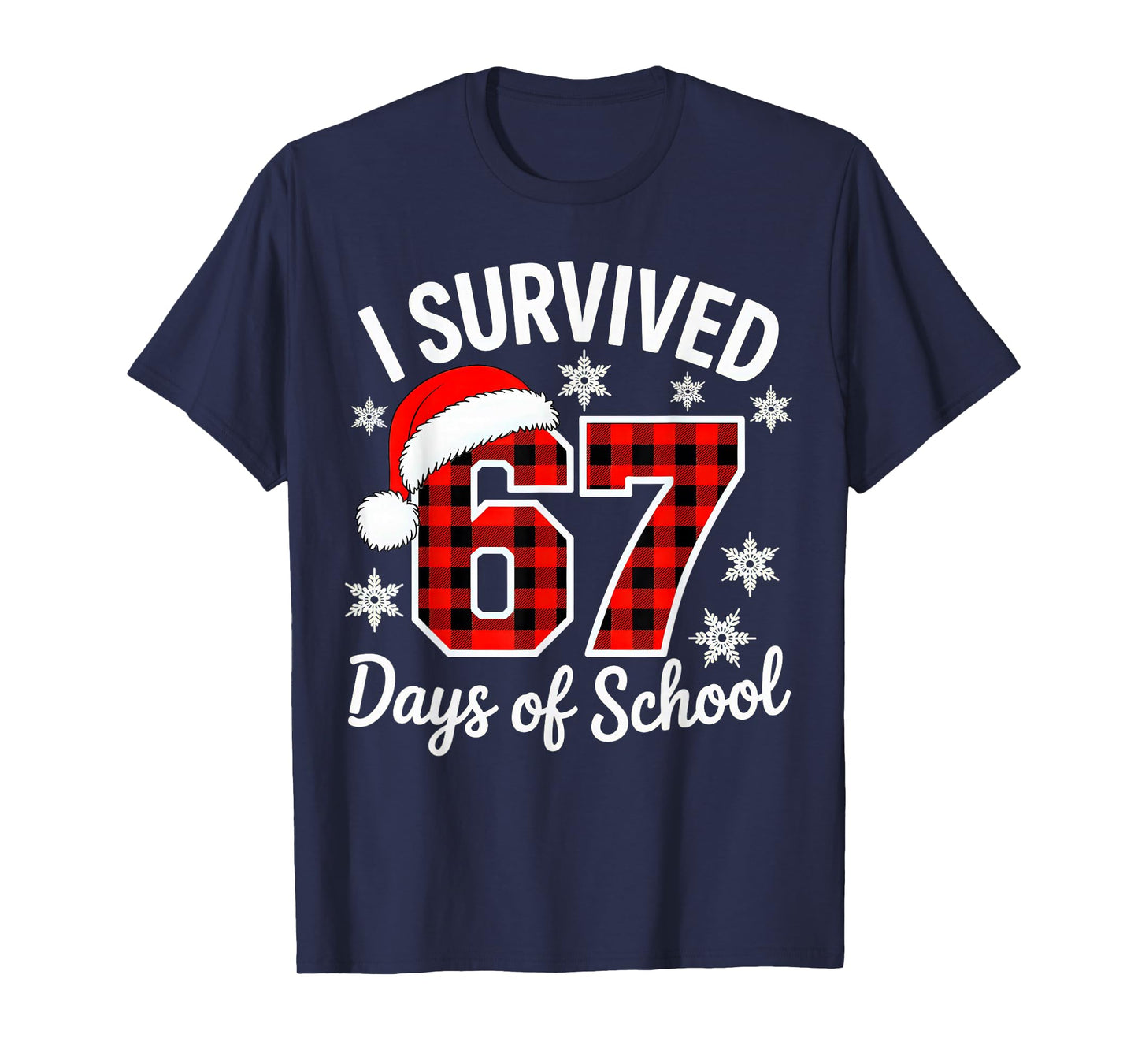 I Survived 67 Days of School Christmas T-Shirt