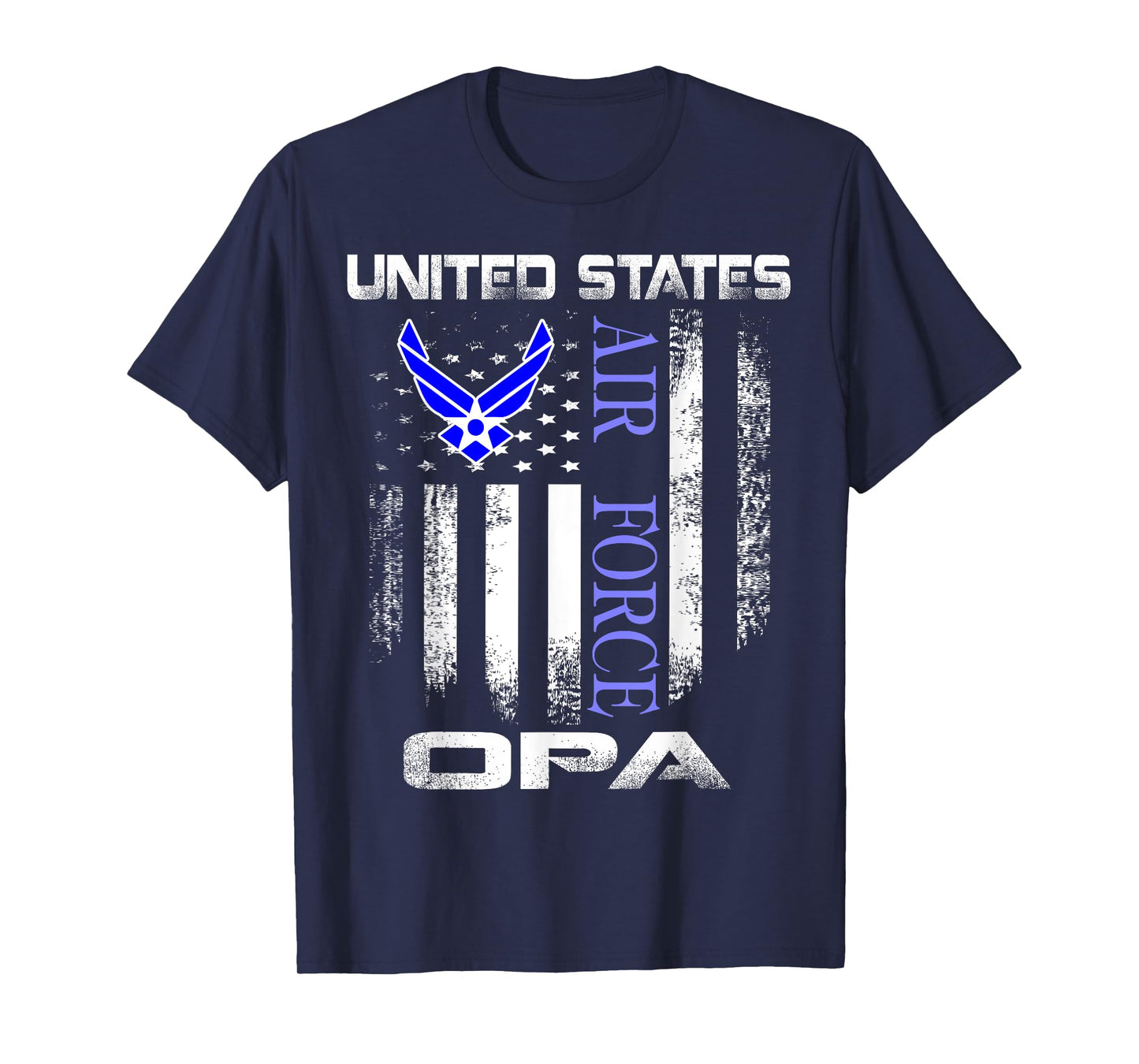 Vintage United States Air Force Opa With American Flag T-Shirt