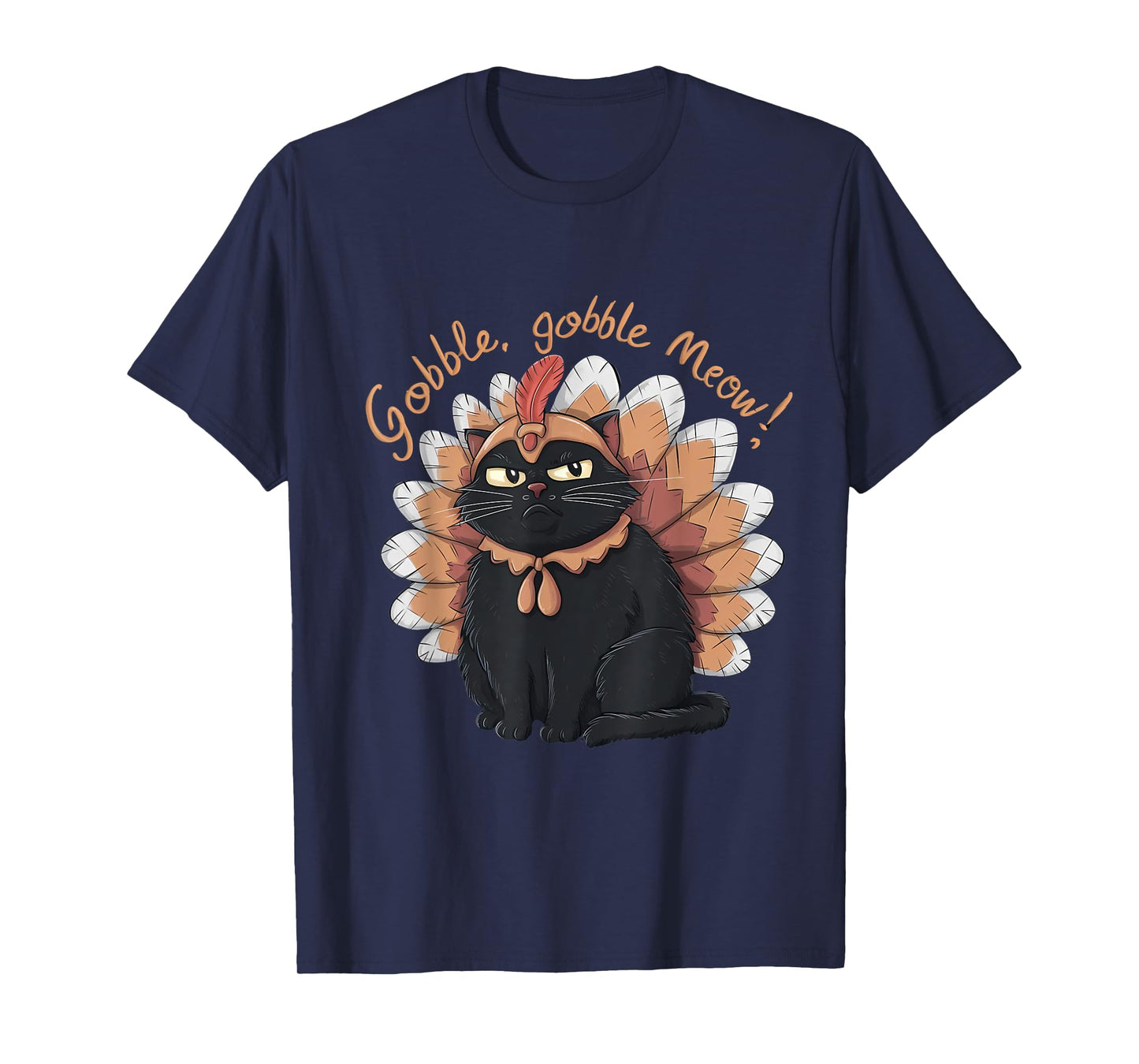Celebrate Thanksgiving Funny Cat Dressed as Turkey Lovers T-Shirt