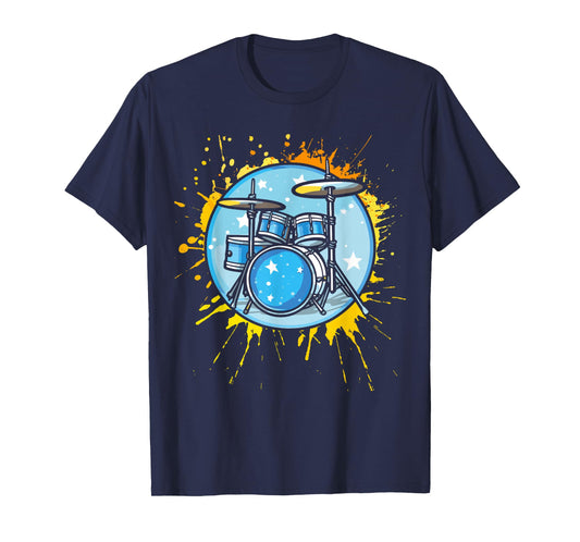 Musical Instrument Drum Set Retro Drummer T-Shirt