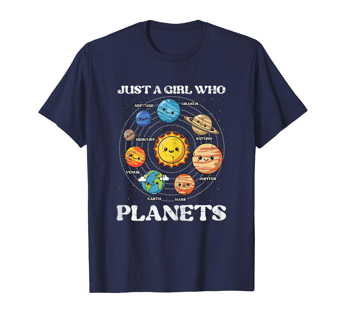 Just Girl Who Loves Planets Space Galaxy Girls Kids Toddler T-Shirt