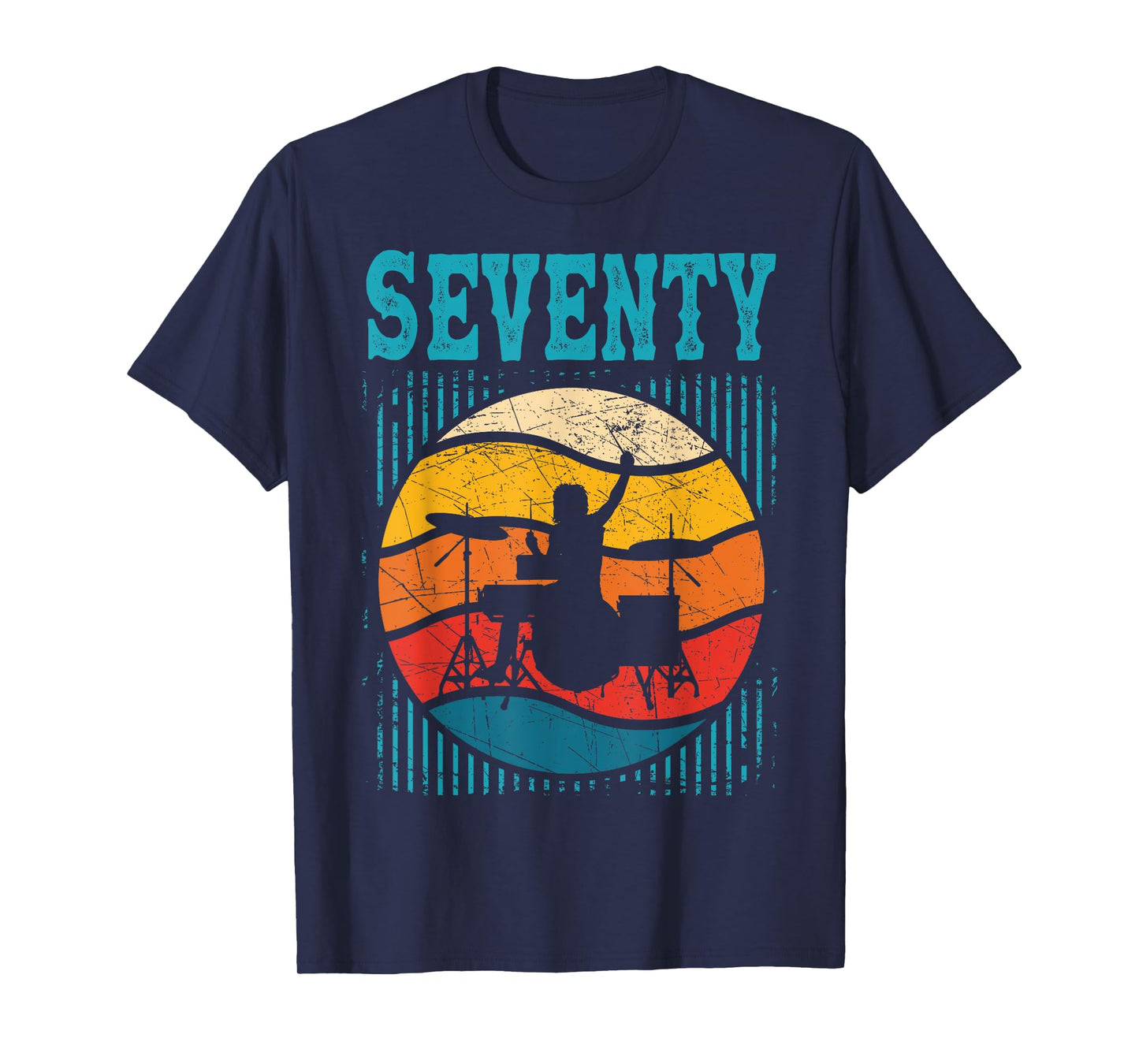 70 Year Old Shirt 70th Birthday Man Drummer Drums Drumming T-Shirt