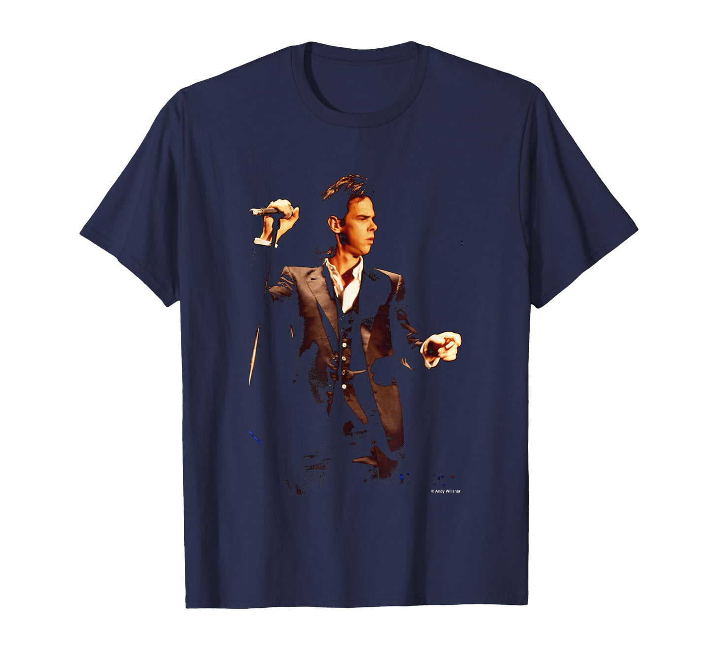 Nick Cave The Bad Seeds Singer Live By Andy Willsher T-Shirt