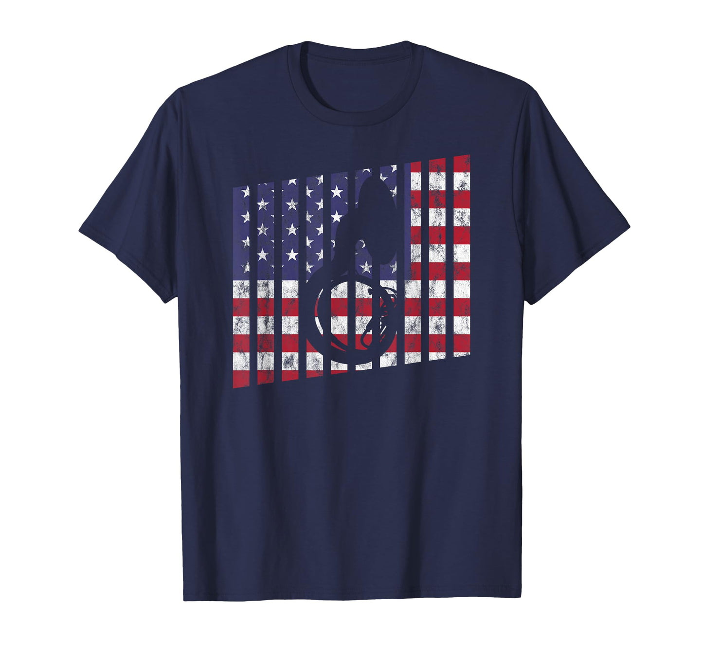 Sousaphone Tuba Shirt Music American Flag Red White Blue T-Shirt