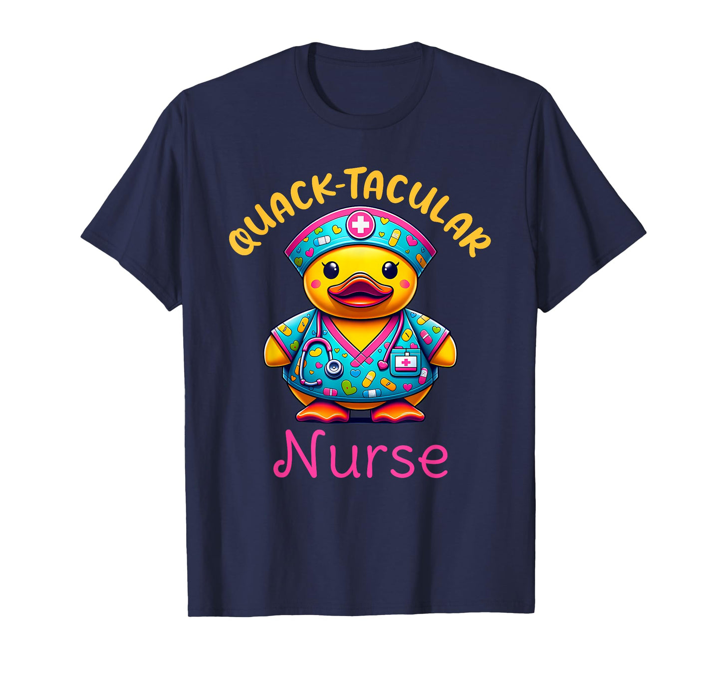 Cute Rubber Duck Registered Nurse Medical "Quack-tacular" T-Shirt