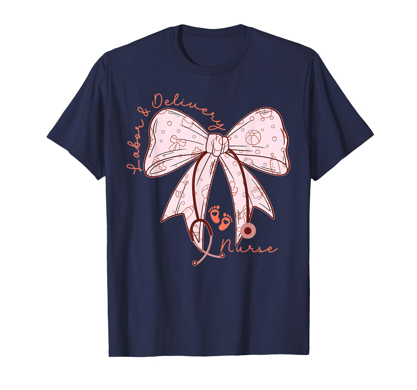 Cute Coquette Bow Labor and Delivery Unit Baby Ob RN Nurse T-Shirt