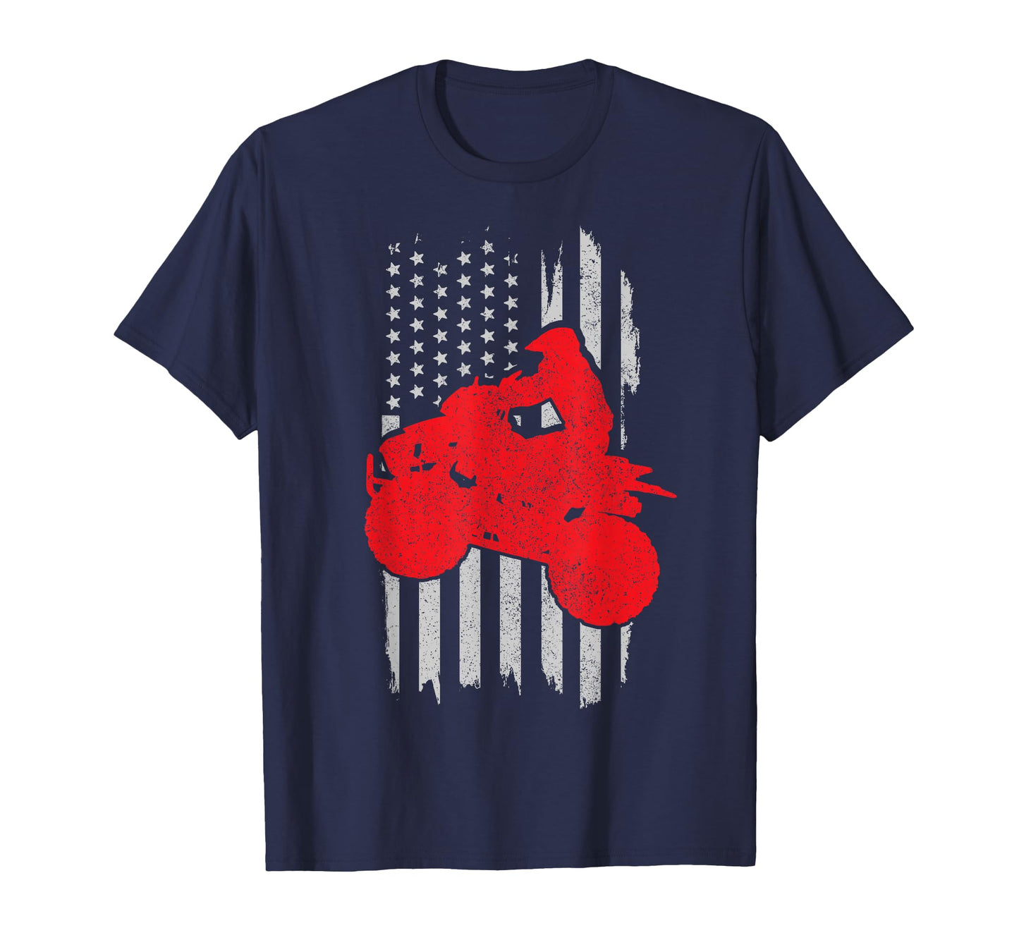 ATV Quad Bike 4 Wheeler American Flag Patriotic ATV Gift Men T-Shirt