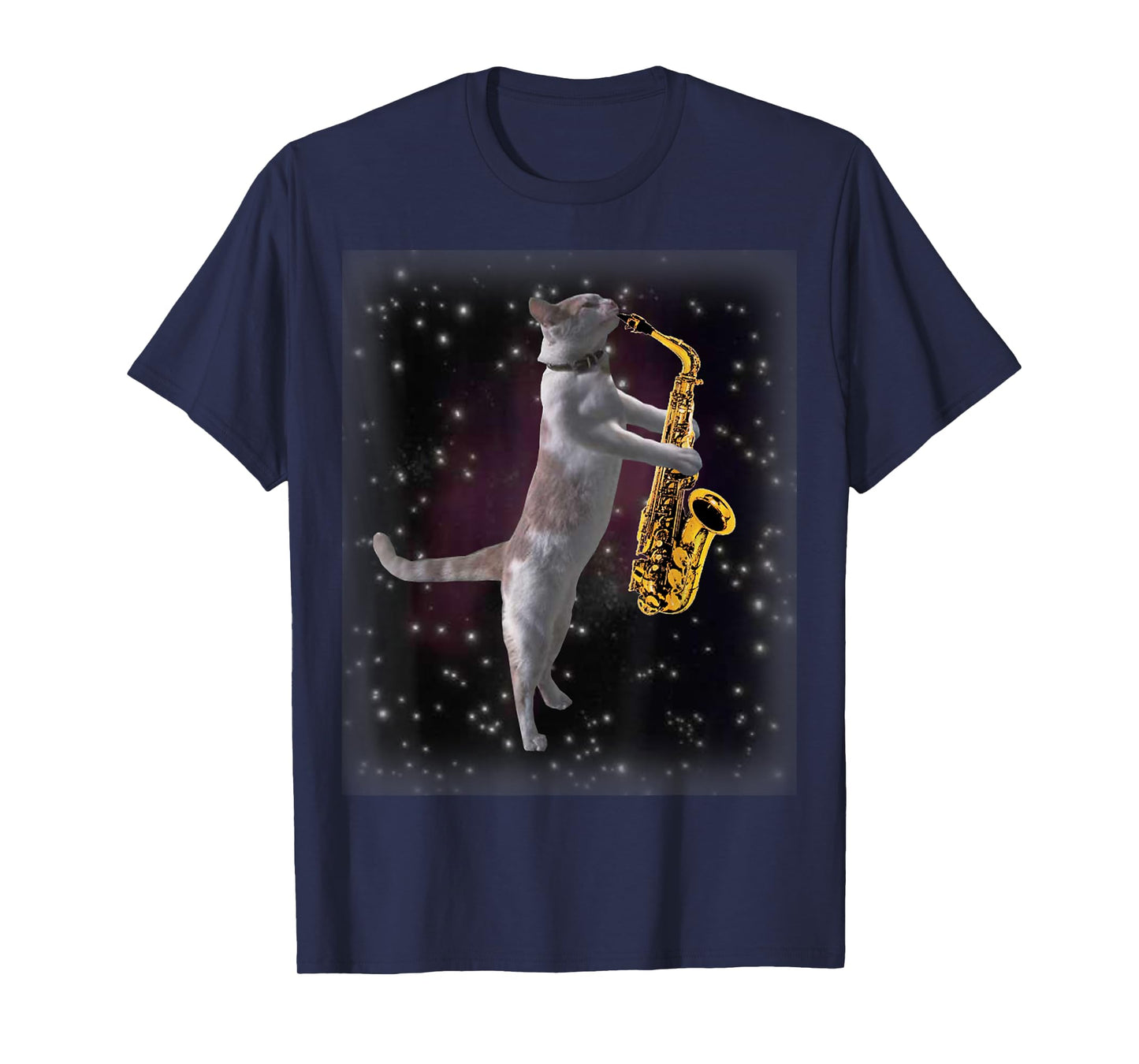 Cat Playing Saxophone | Cats In Space With Sax T-Shirt