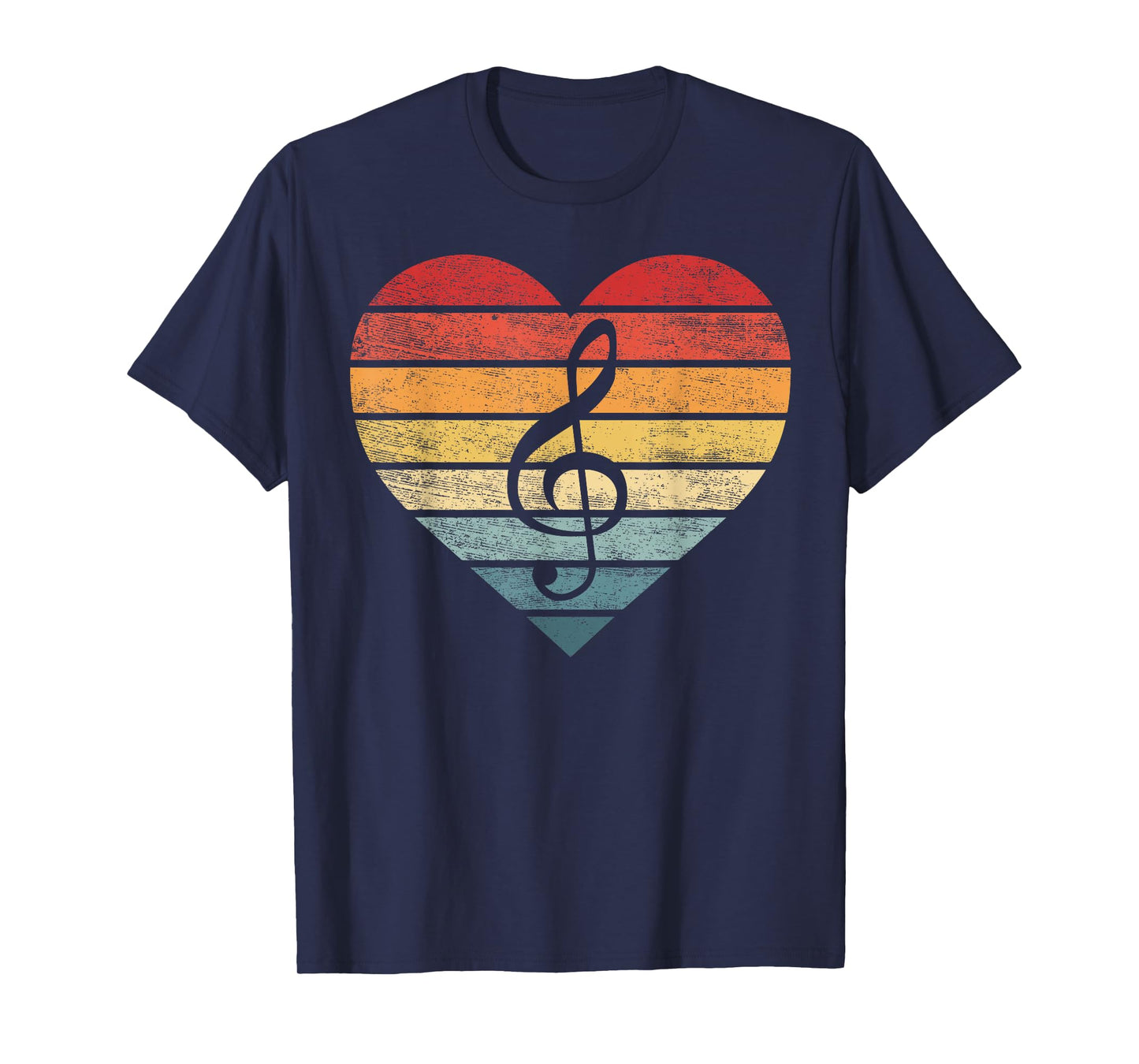 Music Teacher Gifts Retro Sunset Note Music School Musician T-Shirt
