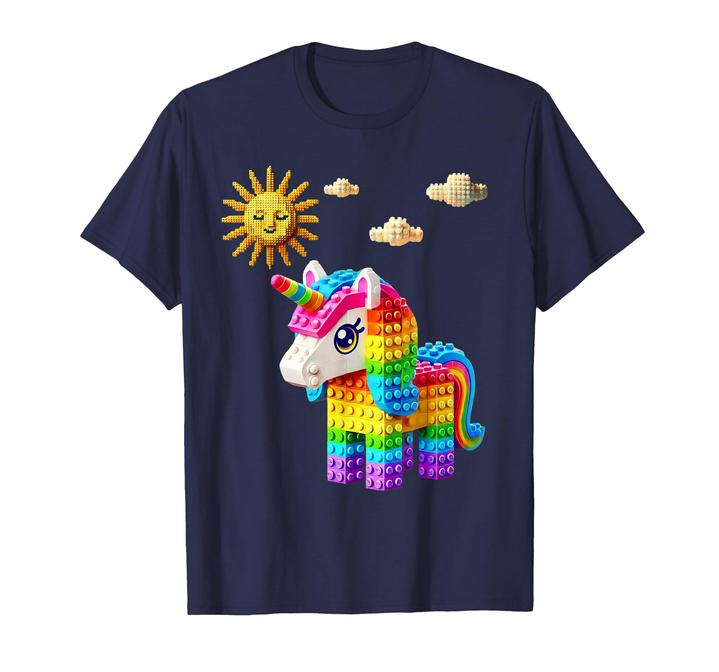 Unicorn Lover Master Builder Bricks Blocks Play Toys Girls T-Shirt