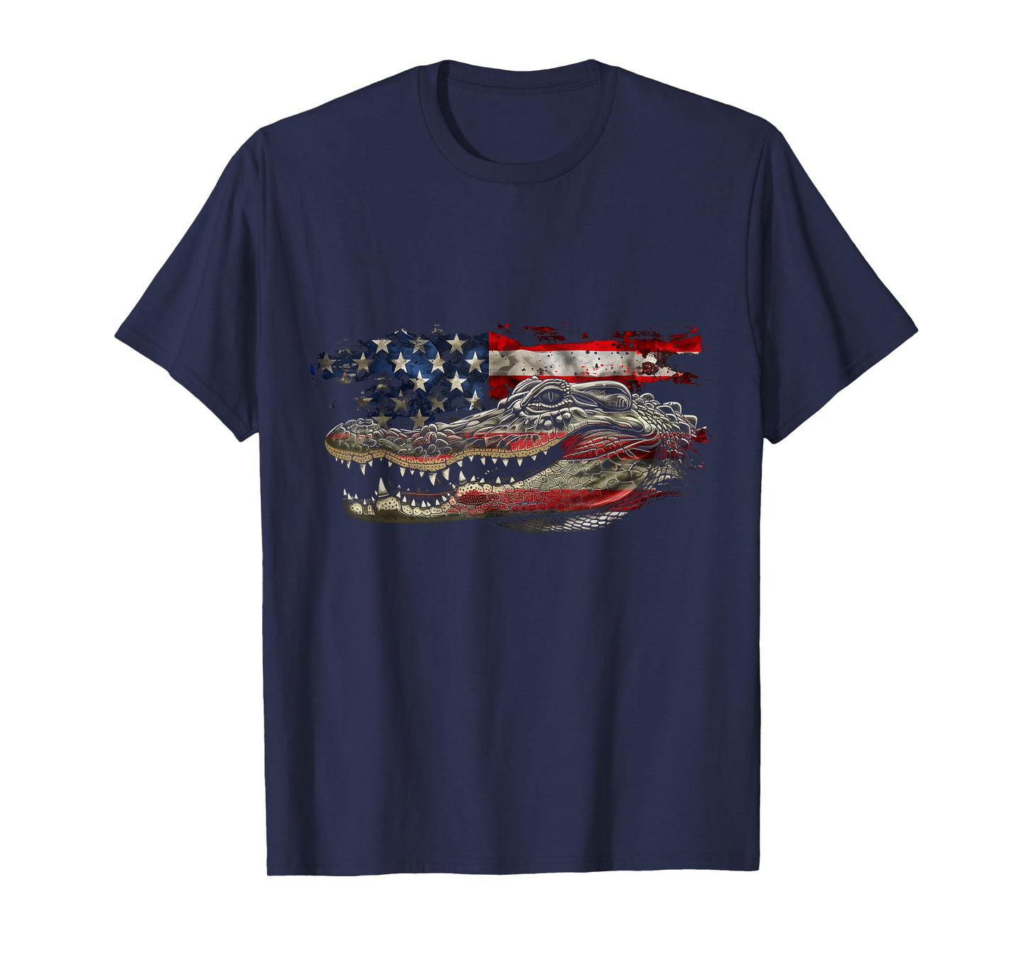 Alligator American Flag Gator Hunter Reptile Patriotic T-Shirt