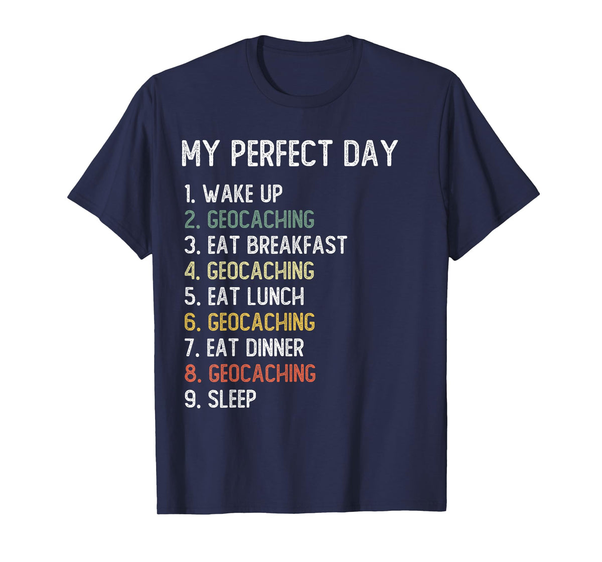 Perfect Day Geocaching Shirts Men Boys Teen Geocaching T-Shirt