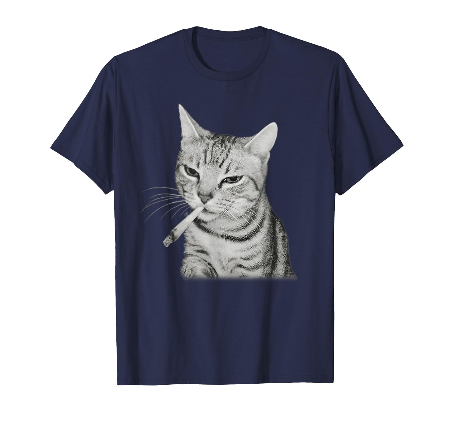 Cigarette Funny Retro Grumpy Smoking Cat Meme Brainrot T-Shirt