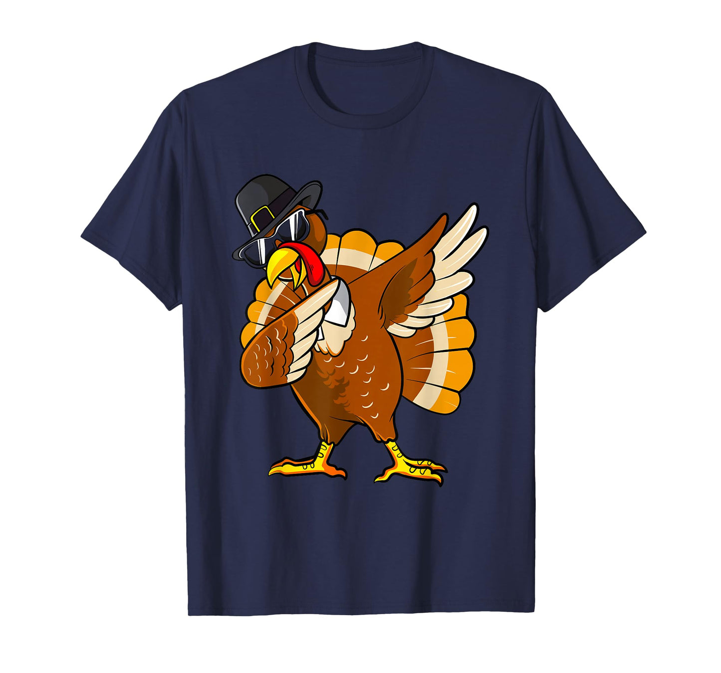 Dabbing Turkey Thanksgiving Day Gifts Pilgrim Boys Kids Men T-Shirt