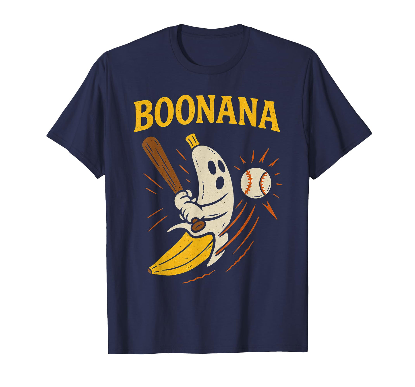 Boonana Baseball Funny Halloween Ghost Spooky Banana Costume T-Shirt