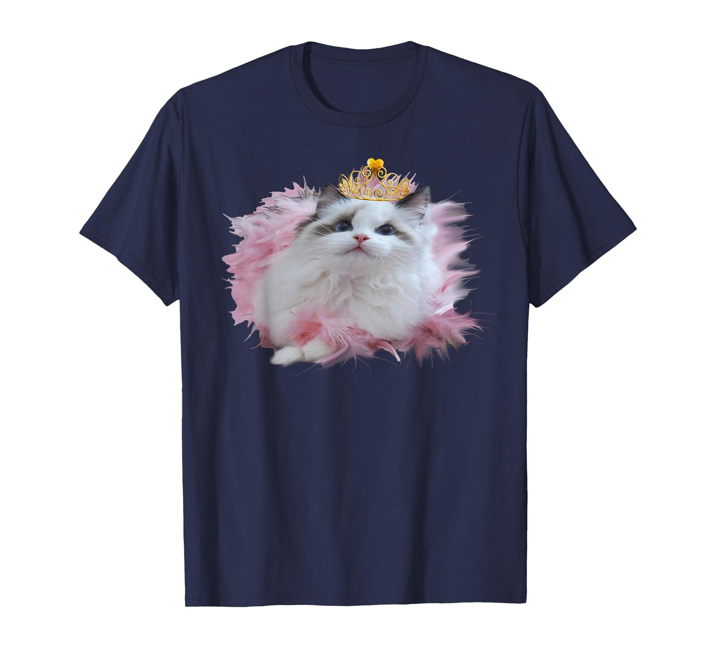 Cute Kitten Crown Princess with tiara apparel for cat lovers T-Shirt