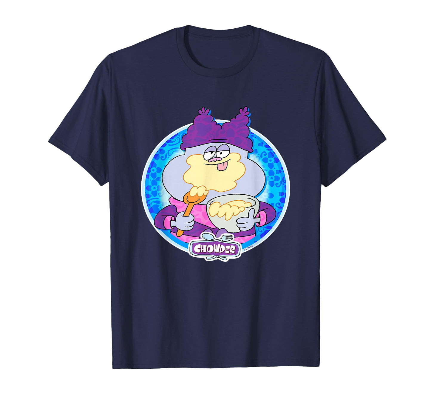 Chowder Licking The Spoon With Bowl Mix Vintage Portrait T-Shirt