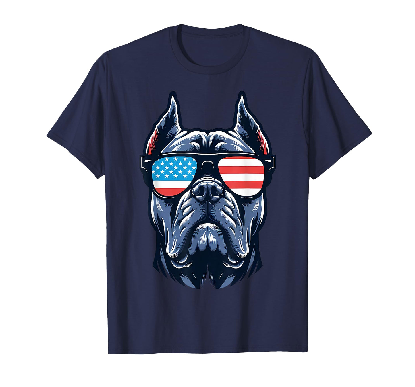 Cane Corso Patriotic American Flag USA Sunglasses Dog Women Kids Men T-Shirt