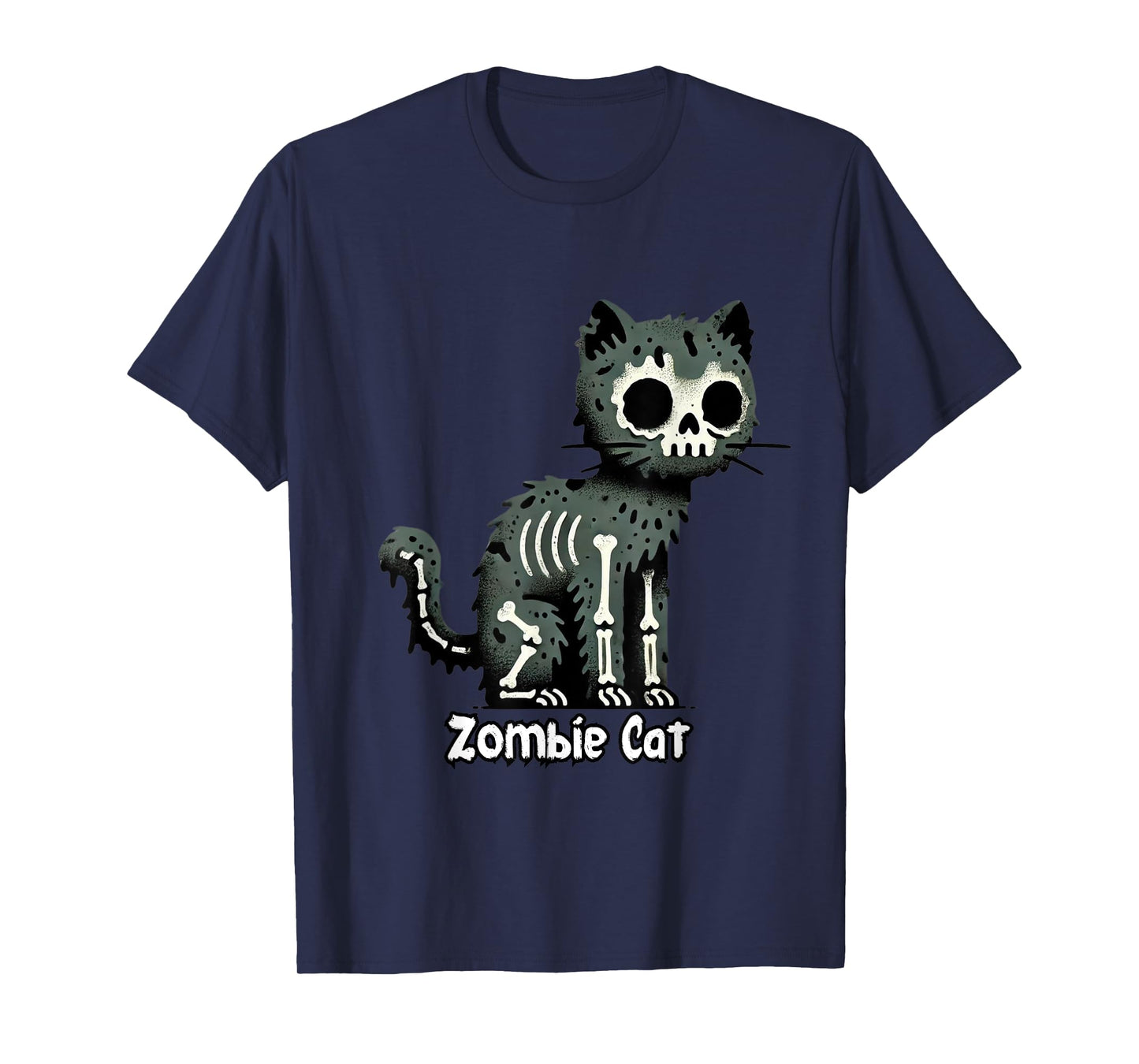 Spooky & Cute Cat Zombie Halloween Men Women Kids T-Shirt