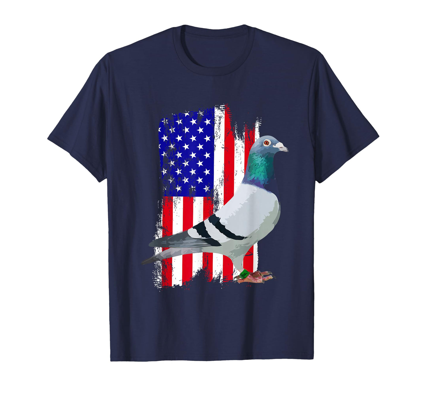Pigeon Breeders Racing Pigeons Bird 4th July USA Patriotic T-Shirt