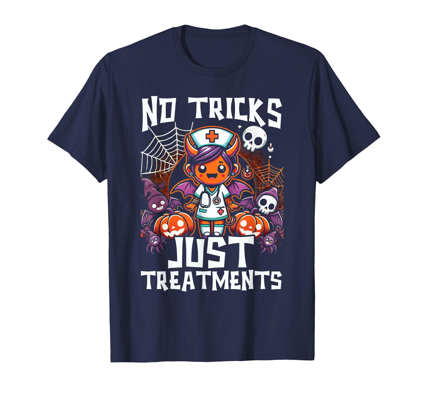 Addiction Nurse Halloween Spooky Nursing Trick Or Treat T-Shirt