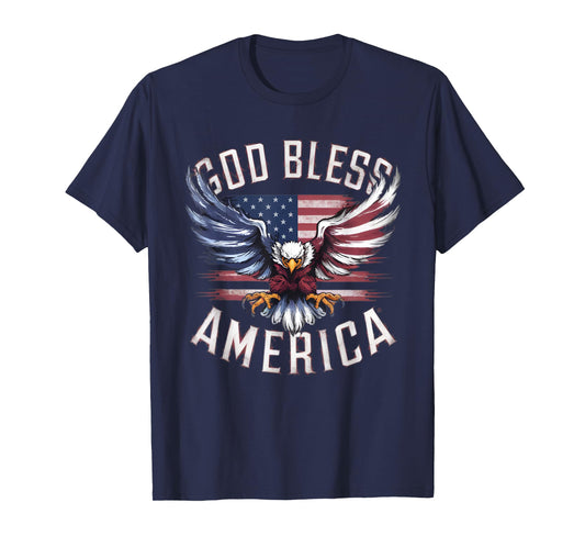 God Bless America eagle usa flag 4th of July T-Shirt