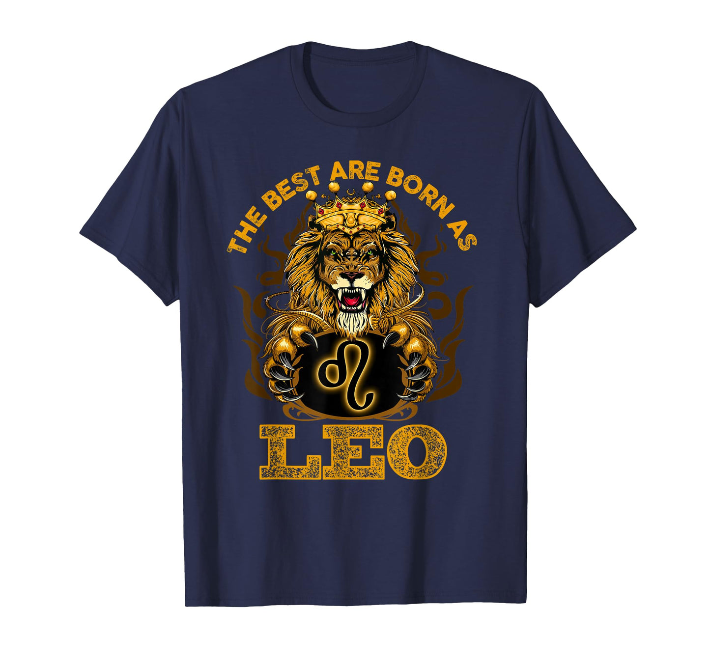 Lion Graphic Art July August Birthday Design Leo Zodiac Sign T-Shirt