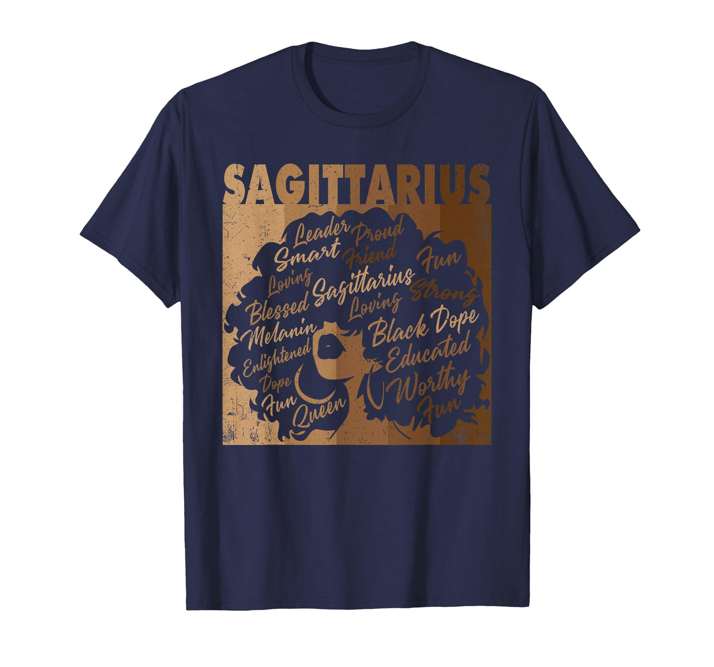 Sagittarius Girl African American Women Melanin Birthday T-Shirt