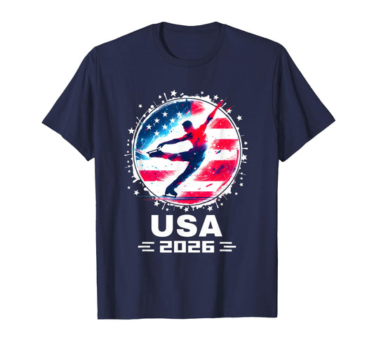 USA Team 2026 Figure Skating Shirt for Men Men Kids 2026 T-Shirt