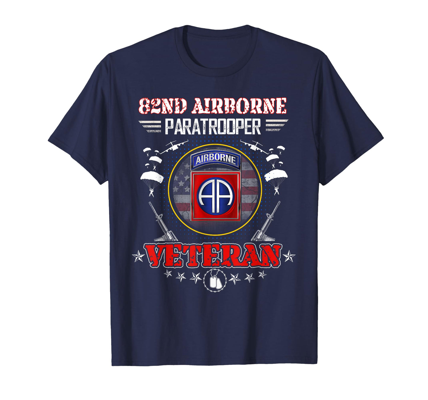 82nd Airborne Paratrooper Veteran Vintage T-shirt Mens T-Shirt