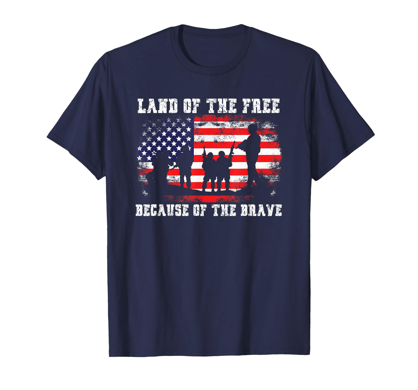 Land of The Free Because of The Brave American Flag T-Shirt