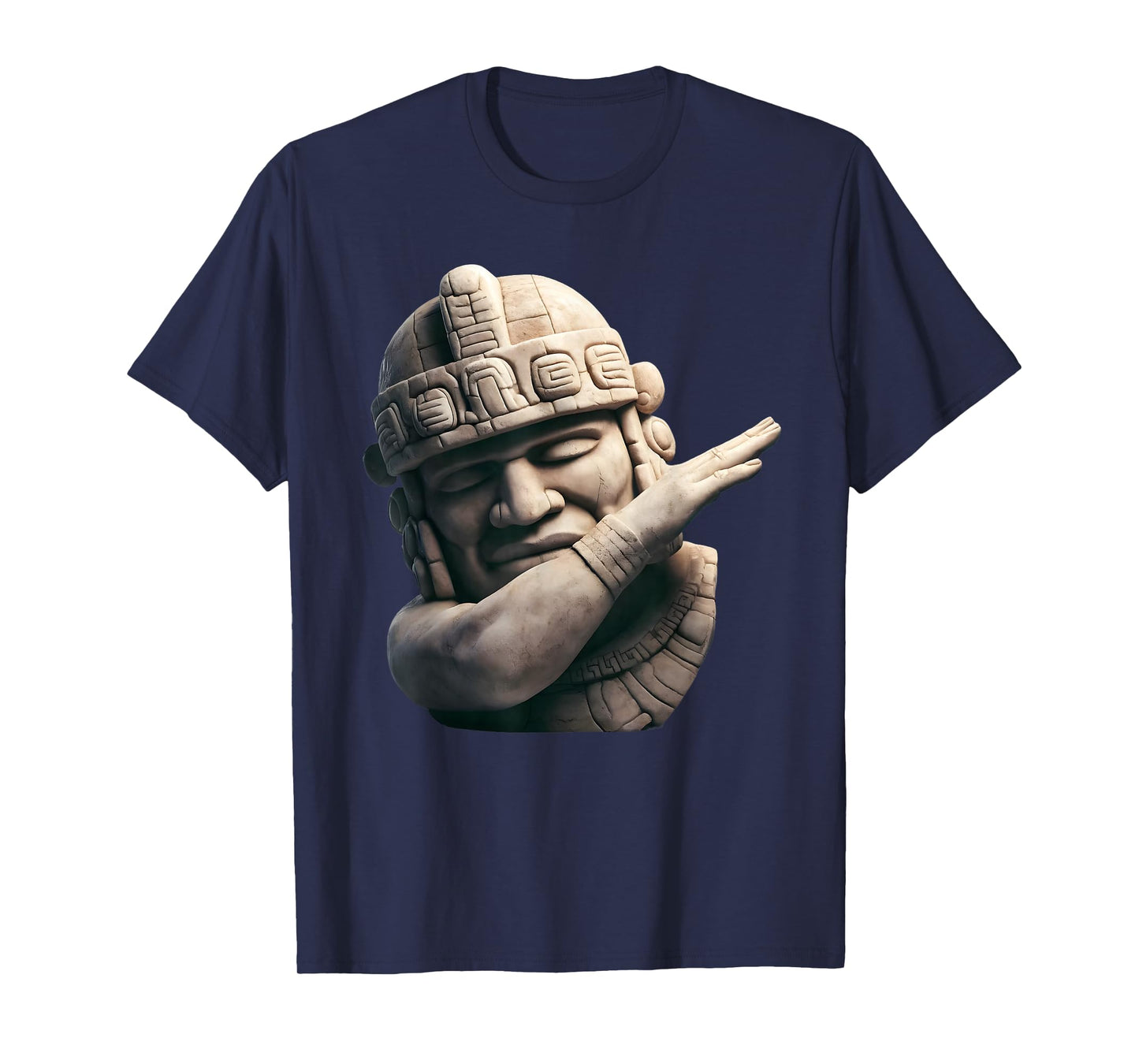 Olmec Colossal Head Dabbing Giant Statues Mexico Funny T-Shirt
