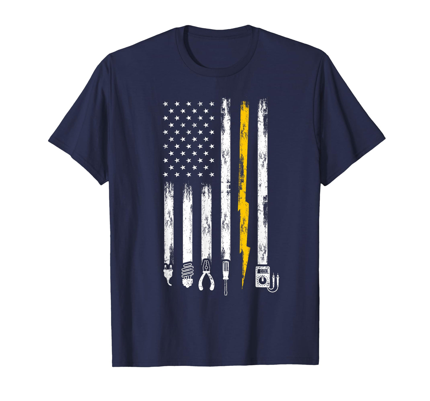 Electrician US Flag Tools for Electricians T-Shirt