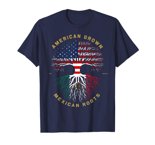 Mexico Country Lover Proud American Grown Mexican Roots T-Shirt